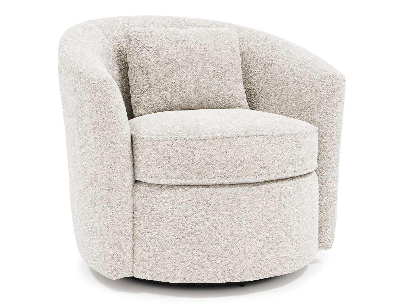 Elizabeth White/Cream Fabric Swivel Chair - Ornate Home