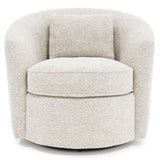 Elizabeth White/Cream Fabric Swivel Chair - Ornate Home