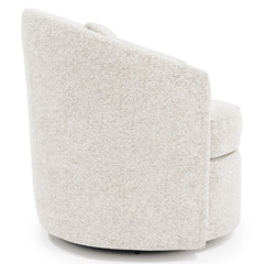 Elizabeth White/Cream Fabric Swivel Chair - Ornate Home