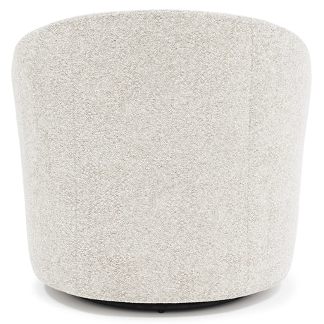 Elizabeth White/Cream Fabric Swivel Chair - Ornate Home
