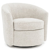 Elizabeth White/Cream Fabric Swivel Chair - Ornate Home