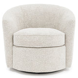 Elizabeth White/Cream Fabric Swivel Chair - Ornate Home