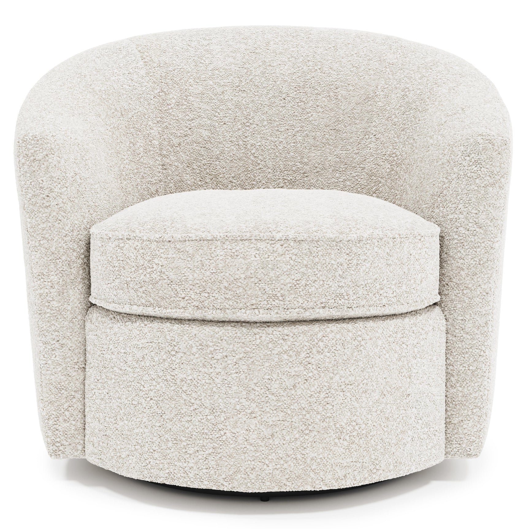 Elizabeth White/Cream Fabric Swivel Chair - Ornate Home