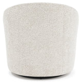 Elizabeth White/Cream Fabric Swivel Chair - Ornate Home