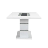 Elizaveta White High Gloss Dining Table - Ornate Home