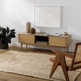Elkie Beige Jute Area Rug - Clearance - Ornate Home