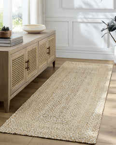 Elkie Beige Jute Area Rug - Clearance - Ornate Home