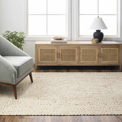 Elkie Cream Jute Area Rug - Clearance - Ornate Home