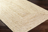 Elkie Cream Jute Area Rug - Clearance - Ornate Home