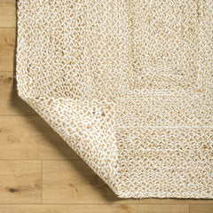 Elkie Cream Jute Area Rug - Clearance - Ornate Home