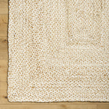 Elkie Cream Jute Area Rug - Clearance - Ornate Home