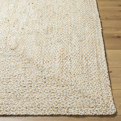 Elkie Cream Jute Area Rug - Clearance - Ornate Home