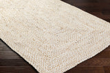 Elkie Cream Jute Area Rug - Clearance - Ornate Home