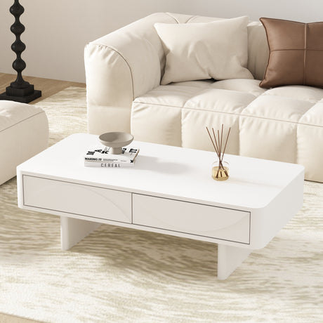 Ella 47.2" Coffee Table in White - Ornate Home