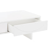 Ella 47.2" Coffee Table in White - Ornate Home