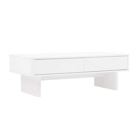 Ella 47.2" Coffee Table in White - Ornate Home