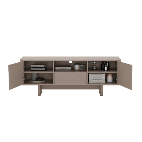 Ella 59" TV Stand in Mocha - Ornate Home
