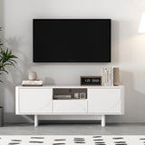 Ella 59" TV Stand in White - Ornate Home