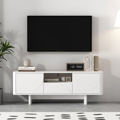 Ella 59" TV Stand in White - Ornate Home