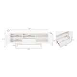 Ella 59" TV Stand in White - Ornate Home