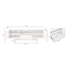 Ella 59" TV Stand in White - Ornate Home