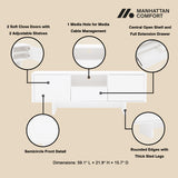 Ella 59" TV Stand in White - Ornate Home