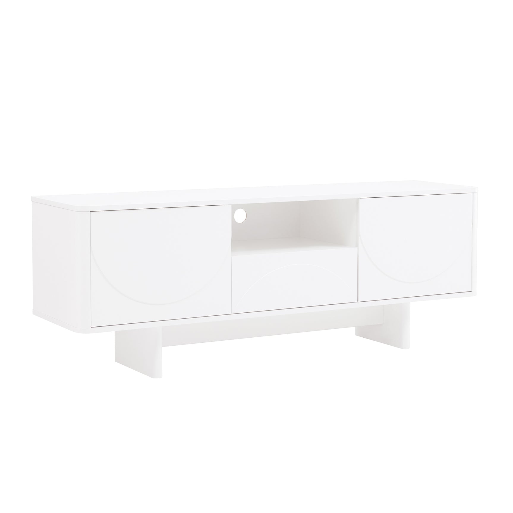 Ella 59" TV Stand in White - Ornate Home
