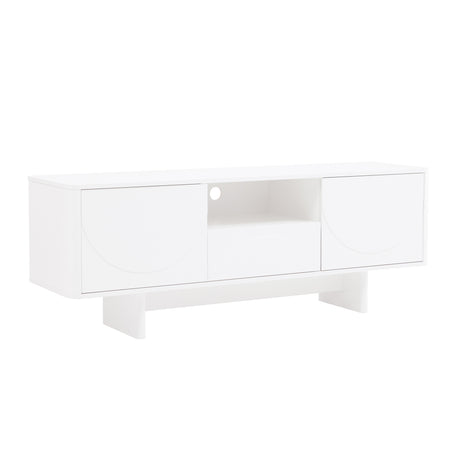 Ella 59" TV Stand in White - Ornate Home