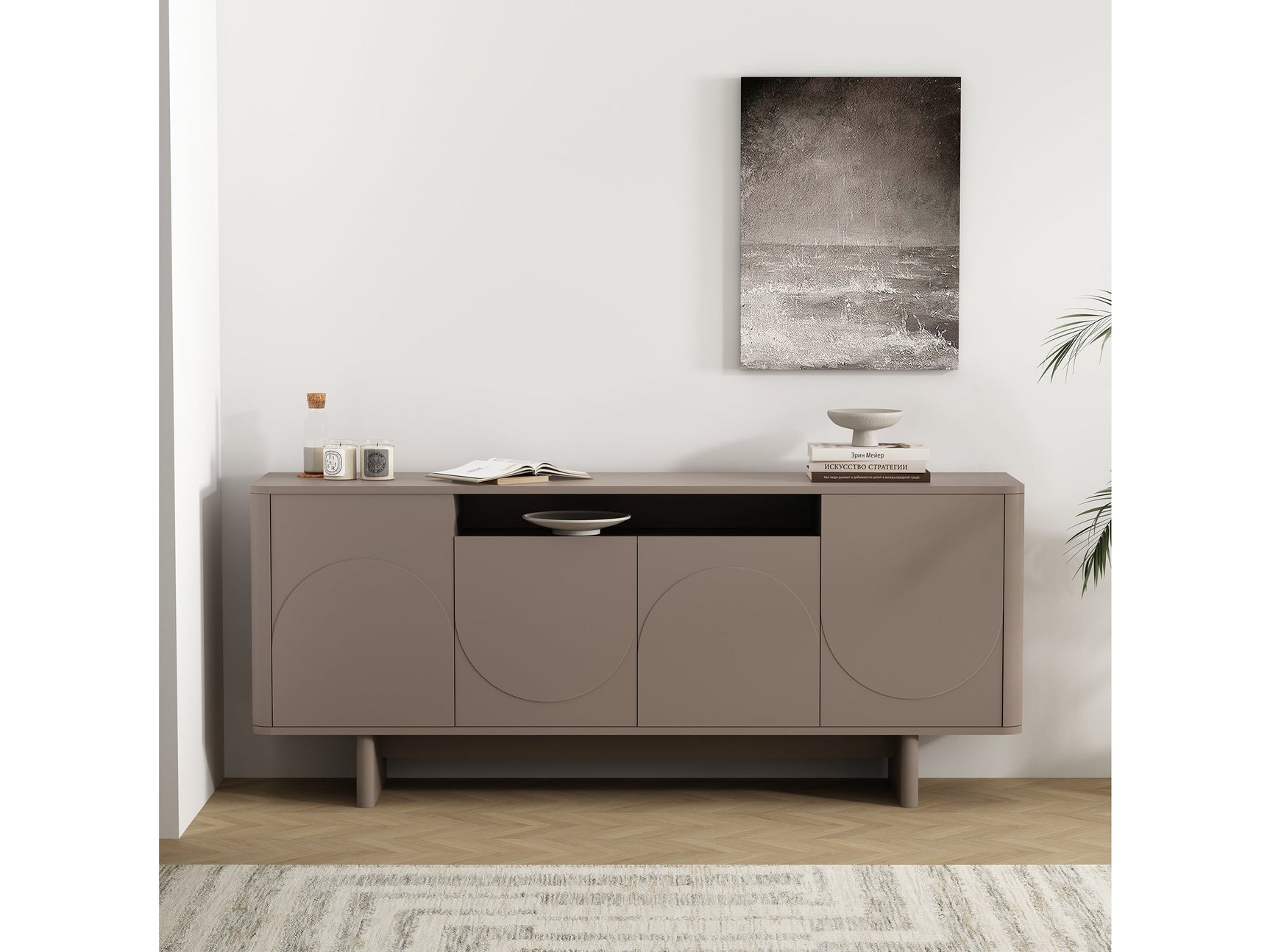 Ella 70.86" Sideboard in Mocha - Ornate Home