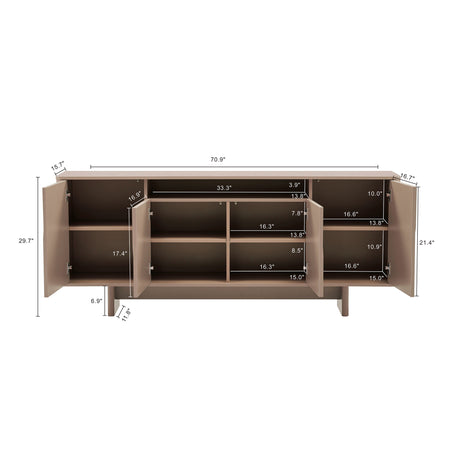 Ella 70.86" Sideboard in Mocha - Ornate Home