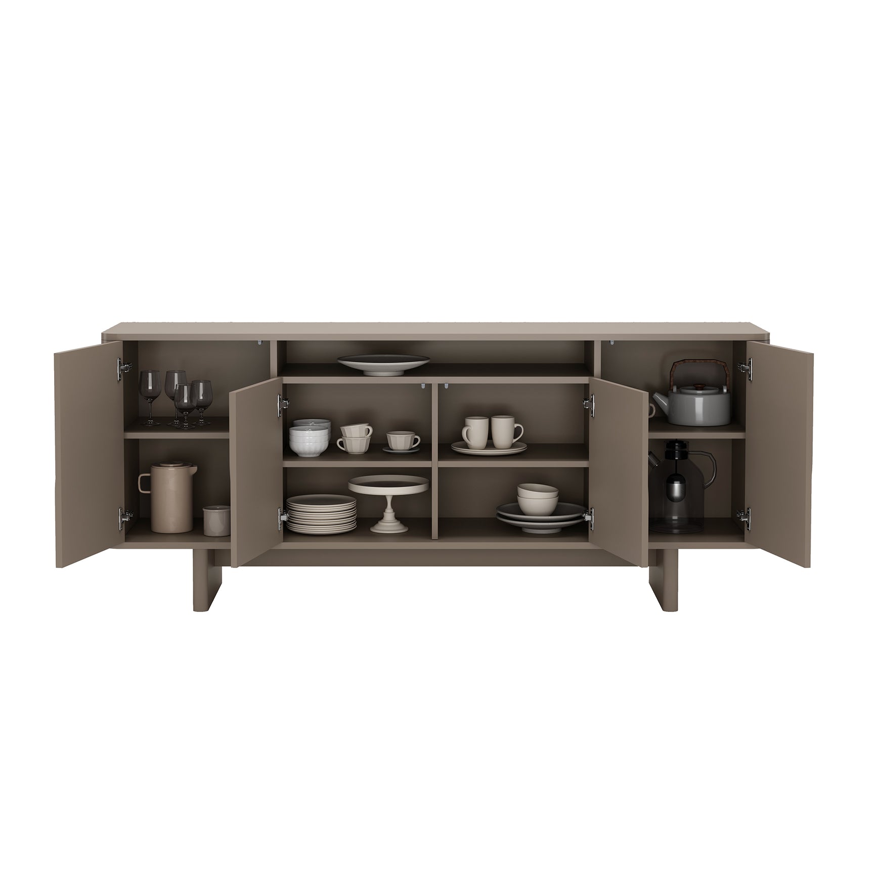 Ella 70.86" Sideboard in Mocha - Ornate Home