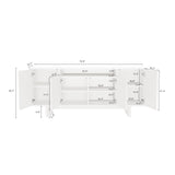 Ella 70.86" Sideboard in White - Ornate Home