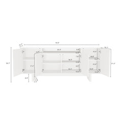 Ella 70.86" Sideboard in White - Ornate Home