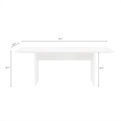 Ella 78.7" Dining Table in White - Ornate Home