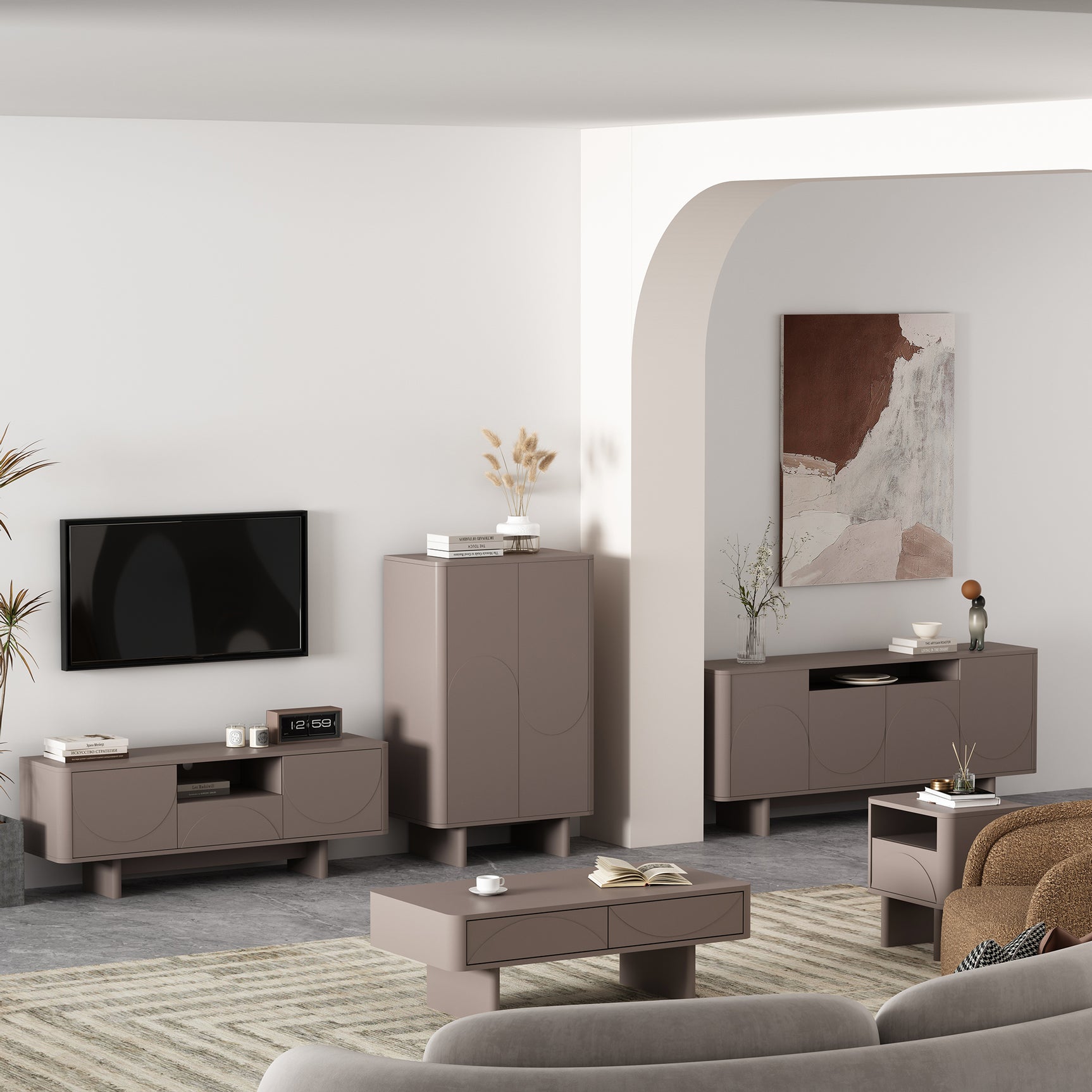 Ella Accent Cabinet in Mocha - Ornate Home