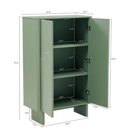 Ella Accent Cabinet in Sage Green - Ornate Home