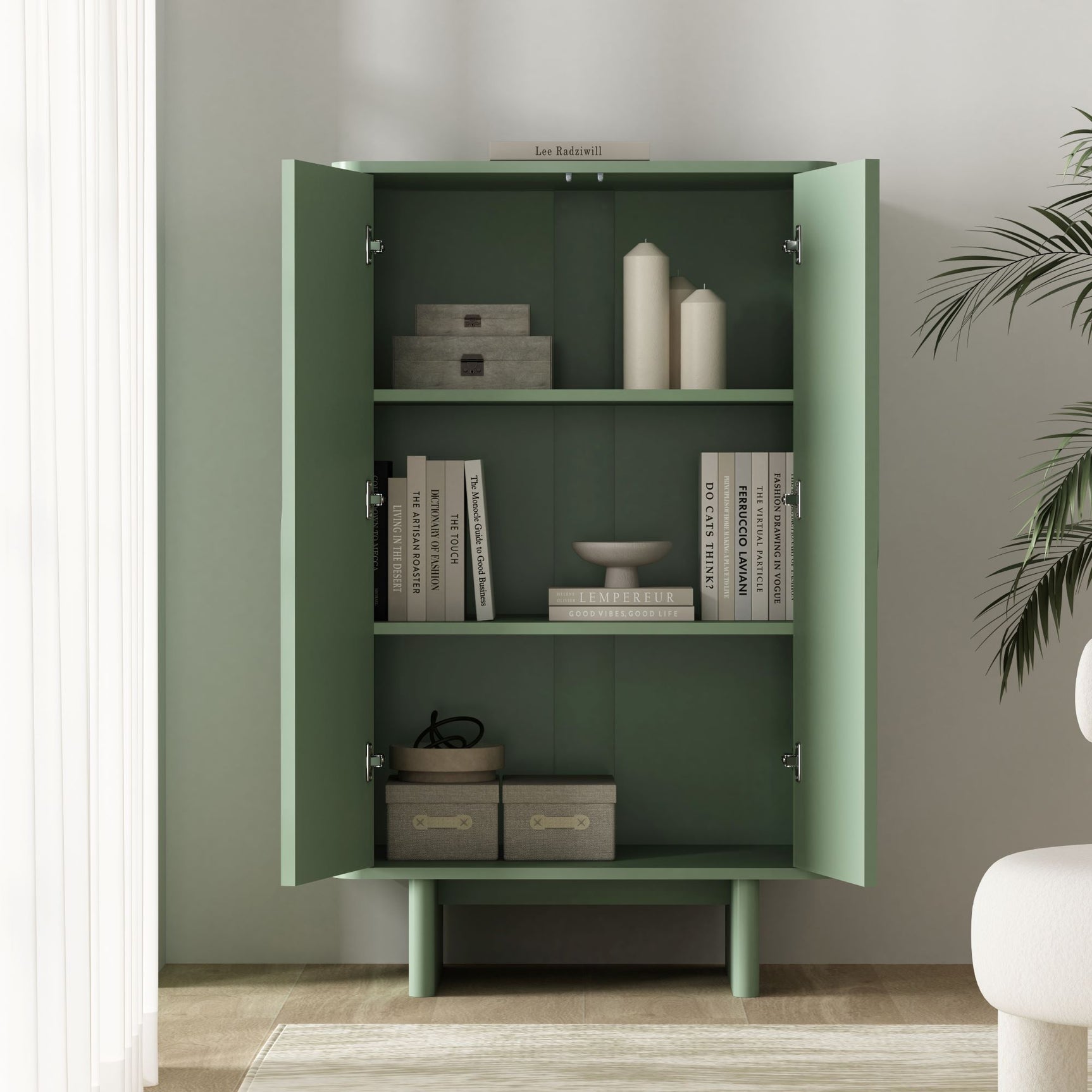 Ella Accent Cabinet in Sage Green - Ornate Home