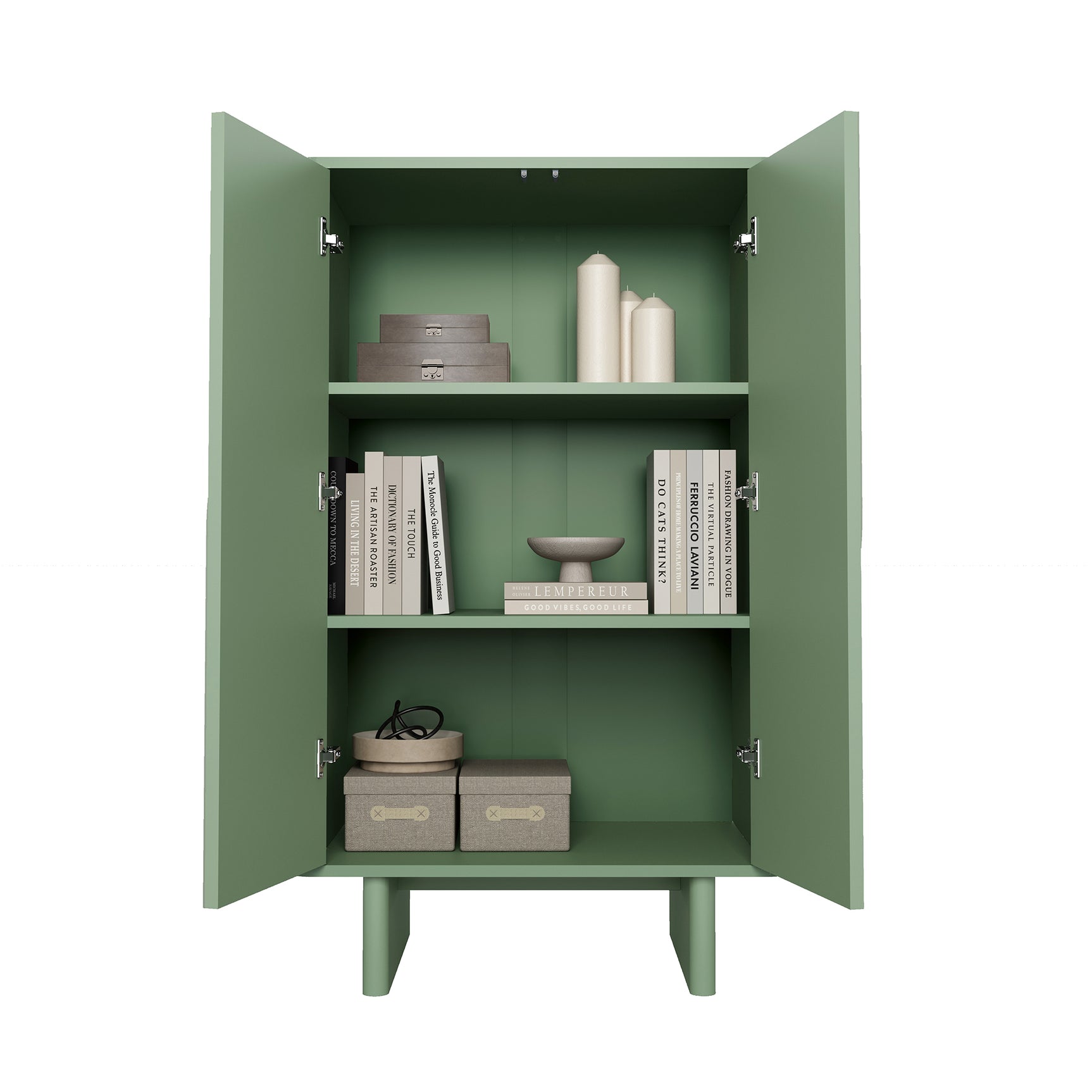 Ella Accent Cabinet in Sage Green - Ornate Home