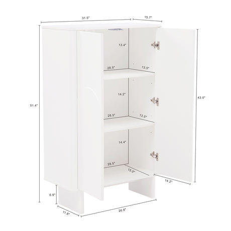 Ella Accent Cabinet in White - Ornate Home