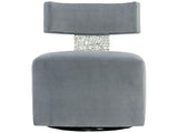 Ella Blue Fabric Swivel Chair - Ornate Home