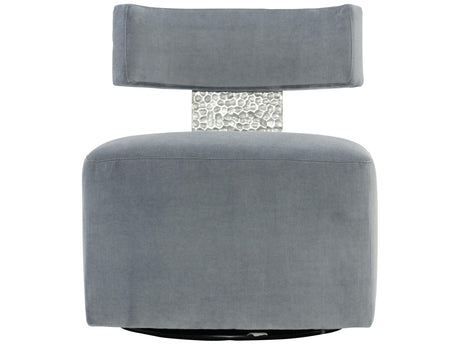 Ella Blue Fabric Swivel Chair - Ornate Home