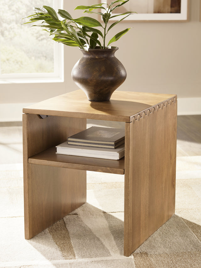 Ella Grove Rich Brown End Table (Online Special Price) - Ornate Home
