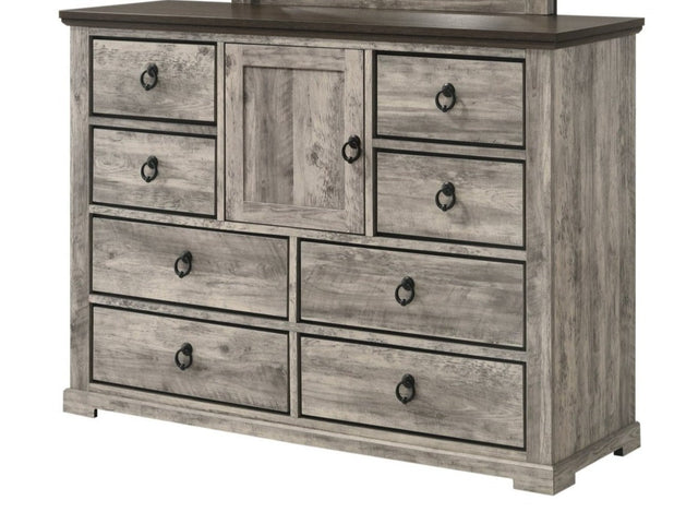 Ella-Mae Gray/Brown Dresser - Ornate Home