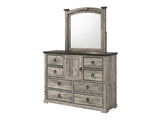 Ella-Mae Gray/Brown Dresser & Mirror - Ornate Home