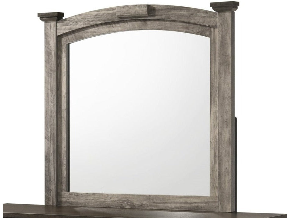 Ella-Mae Gray/Brown Dresser Top Mirror - Ornate Home