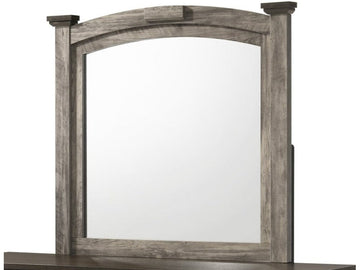 Ella-Mae Gray/Brown Dresser Top Mirror - Ornate Home
