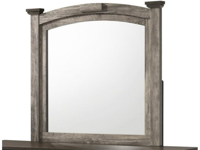 Ella-Mae Gray/Brown Dresser Top Mirror - Ornate Home