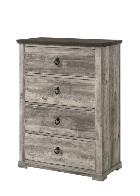 Ella-Mae Gray/Brown Queen Poster Bedroom Set - Ornate Home