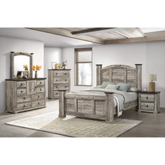 Ella-Mae Gray/Brown Nightstand - Ornate Home
