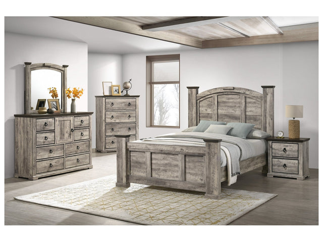 Ella-Mae Gray/Brown Queen Bed - Ornate Home